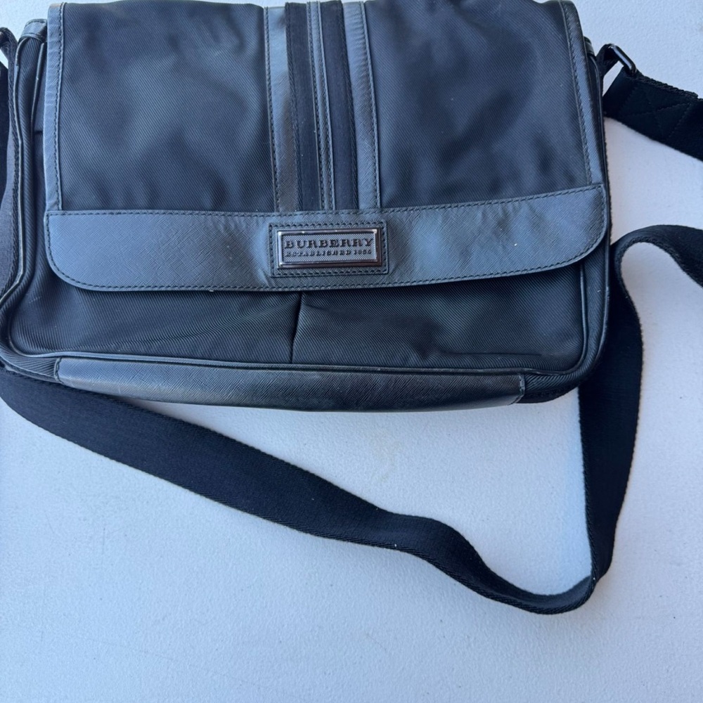 Burberry Black Messenger Bag for Men